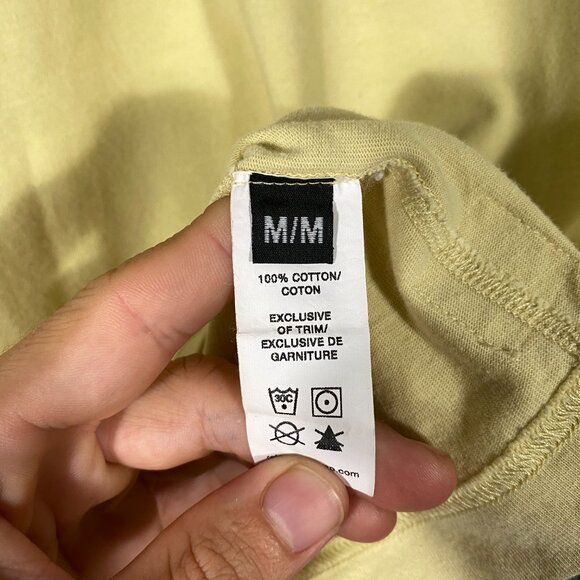 Reigning Champ Yellow Cotton T-Shirt Size Medium - Picture 4 of 8